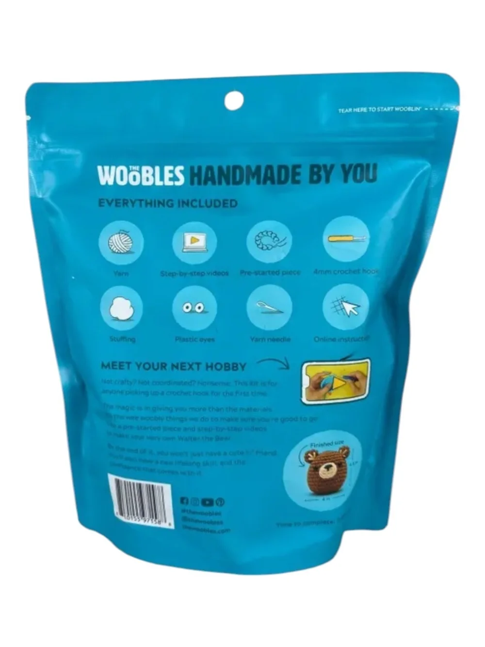 The Woobles Walter the Bear Crochet Kit New Rare Amigurumi